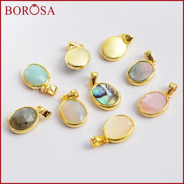 borosa 10pcs oval multi-kind stones faceted pendants natural gems amazon abalone shell pendant for necklace wx994, Black
borosa 10pcs oval multi-kind stones faceted pendants natural gems amazon abalone shell pendant for necklace wx994, Black