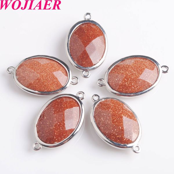 wojiaer silver-color double hole oval faceted natural stone gem beads for diy earring connector handcrafted jewelry dbz902, Black
wojiaer silver-color double hole oval faceted natural stone gem beads for diy earring connector handcrafted jewelry dbz902, Black