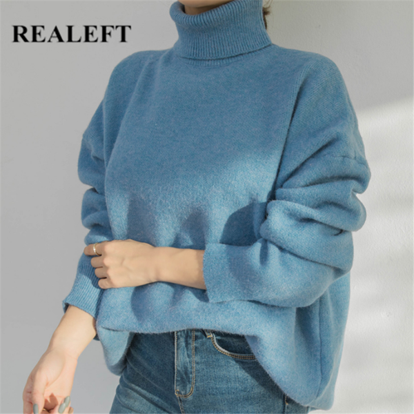 realeft autumn winter warm long sleeve loose turtleneck women's sweaters pullover korean style minimalist knitting sweater casual, White;black
realeft autumn winter warm long sleeve loose turtleneck women's sweaters pullover korean style minimalist knitting sweater casual, White;black