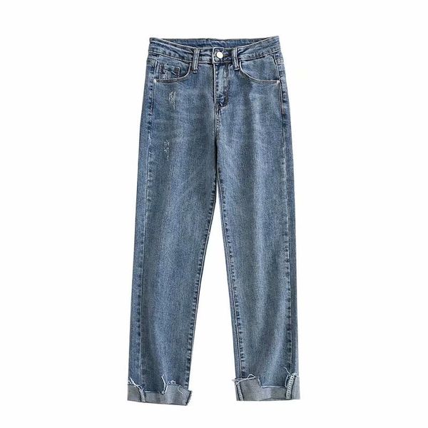xr5019 han edition dress show thin elastic joker washed burrs cowboy straight canister nine minutes of pants, Blue
xr5019 han edition dress show thin elastic joker washed burrs cowboy straight canister nine minutes of pants, Blue