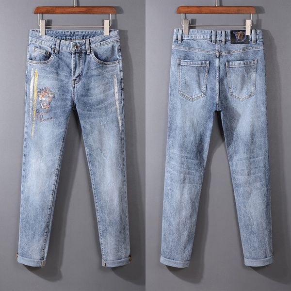mens designer jeans fashion mens designer brand black jeans skinny ripped destroyed stretch slim fit hop hop jeans for men, Blue
mens designer jeans fashion mens designer brand black jeans skinny ripped destroyed stretch slim fit hop hop jeans for men, Blue