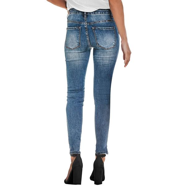 мода женщин кнопки повседневные slim fit denim брюки джинсы женские брюки высокой талией тонкий hole рваные джинсы # g40, Blue
мода женщин кнопки повседневные slim fit denim брюки джинсы женские брюки высокой талией тонкий hole рваные джинсы # g40, Blue