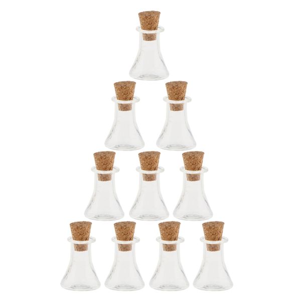 10 pcs triangle colored glass clear transparent cork wishing bottle necklace glass bottle diy charm pendant, Silver
10 pcs triangle colored glass clear transparent cork wishing bottle necklace glass bottle diy charm pendant, Silver