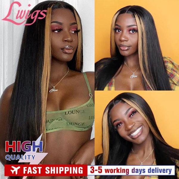lwigs hair 13x4 lace front wigs for women highlight lace front human hair wig brazilian straight frontal wig highlight, Black;brown
lwigs hair 13x4 lace front wigs for women highlight lace front human hair wig brazilian straight frontal wig highlight, Black;brown