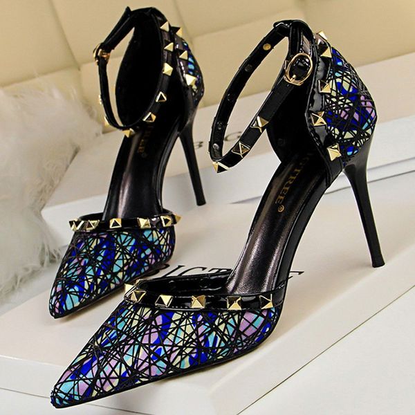 bigtree shoes buckle women pumps high heels women shoes heels stiletto wedding metal rivet sandals, Black
bigtree shoes buckle women pumps high heels women shoes heels stiletto wedding metal rivet sandals, Black