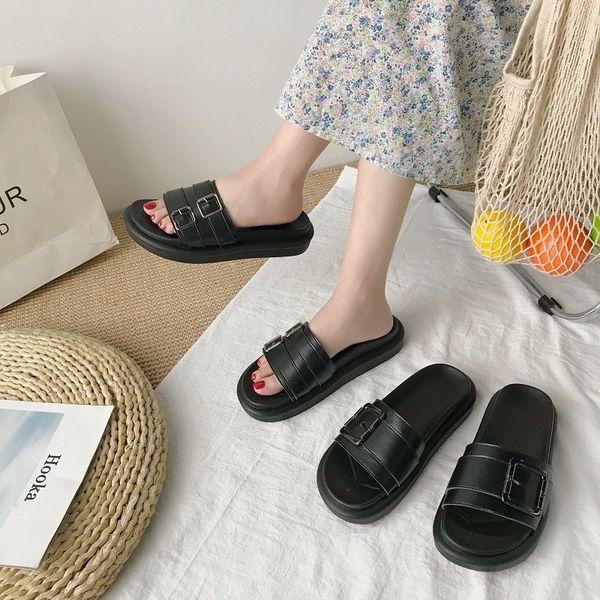 female shoes womens slippers outdoor low slides summer woman 2020 soft flat beach buckle strap pu rubber, Black
female shoes womens slippers outdoor low slides summer woman 2020 soft flat beach buckle strap pu rubber, Black
