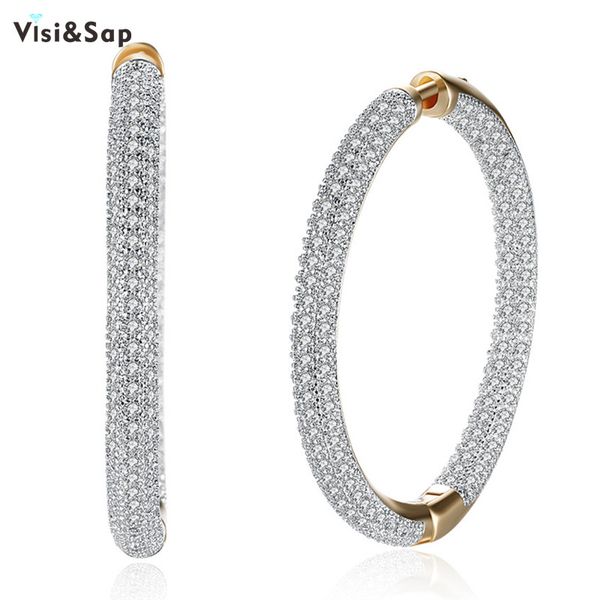 visisap large o shape lady hoop earring clear stones earrings for women lovers gifts jewellery brincos fashion jewelry vkzce126, Golden;silver
visisap large o shape lady hoop earring clear stones earrings for women lovers gifts jewellery brincos fashion jewelry vkzce126, Golden;silver