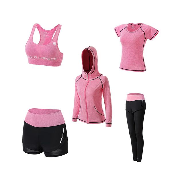 2020 new women's sportswear yoga set pants+shorts+bra+t shirt+coats women yoga 5 piece set outdoor sports quick dry tracksuits fitness
2020 new women's sportswear yoga set pants+shorts+bra+t shirt+coats women yoga 5 piece set outdoor sports quick dry tracksuits fitness
