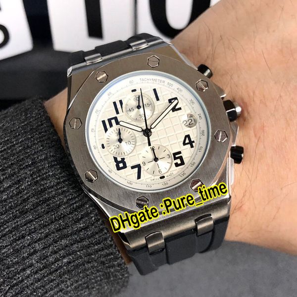 new royal 42mm 25940sk.oo.d002ca.03 25940 white texture dial quartz chronograph mens watch steel case rubber strap watches pure_time a-e129, Slivery;brown
new royal 42mm 25940sk.oo.d002ca.03 25940 white texture dial quartz chronograph mens watch steel case rubber strap watches pure_time a-e129, Slivery;brown