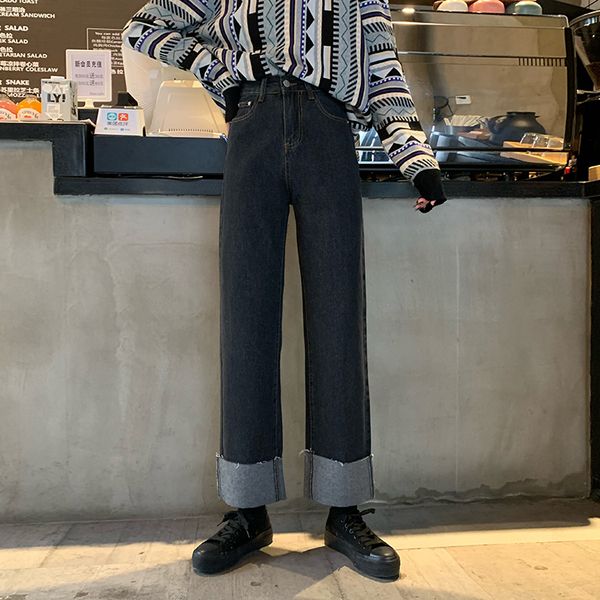 women's winter autumn/winter 2020 new chic straight cut black winter high-waisted trousers spring an summer girl, Blue
women's winter autumn/winter 2020 new chic straight cut black winter high-waisted trousers spring an summer girl, Blue