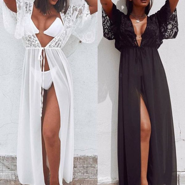 women lace crochet bikini cover up swimwear bathing suit beach black white summer, Blue;gray
women lace crochet bikini cover up swimwear bathing suit beach black white summer, Blue;gray