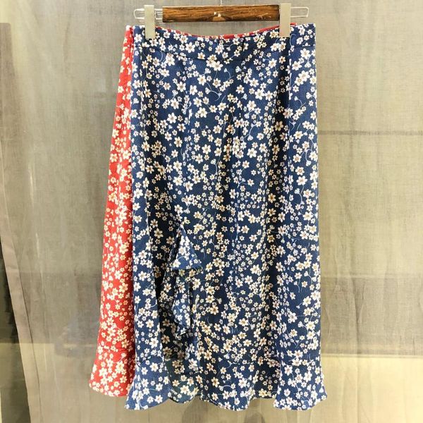 2020 new sik floral split midi skirt high waist sweet ruffled irregular female long skirts, Black
2020 new sik floral split midi skirt high waist sweet ruffled irregular female long skirts, Black