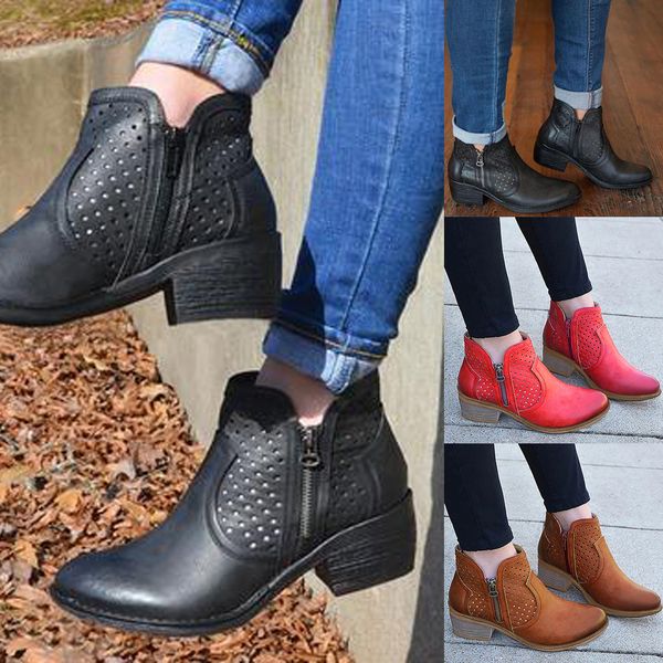 boots women women's rome solid large size zipper hollow out chunky med heels boots shoes zapatos de mujer, Black
boots women women's rome solid large size zipper hollow out chunky med heels boots shoes zapatos de mujer, Black