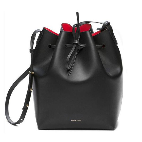 women real leather bucket bag genuine leather shoulder bags women gavriel leather handbag mansur lady crossbody handbag totes t200509