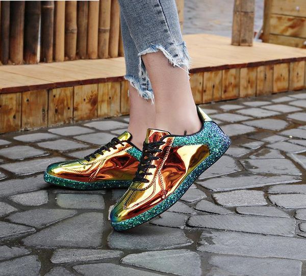 women sneakers gold glitter shinny bling fashion casual oxford shoes woman lady ballet flats glossy sneakers espadrilles size 41, Black
women sneakers gold glitter shinny bling fashion casual oxford shoes woman lady ballet flats glossy sneakers espadrilles size 41, Black