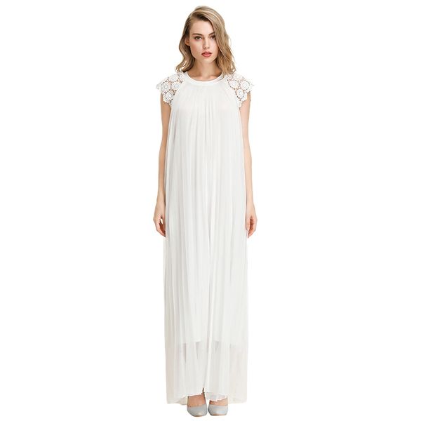 new summer women's dress round neck short sleeve dress pregnant women's loose long, White
new summer women's dress round neck short sleeve dress pregnant women's loose long, White