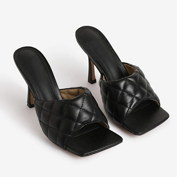 slippers 2021 design square toe thin high heel women sandals fashion slip on slides summer beach shoes mules size 35-42, Black
slippers 2021 design square toe thin high heel women sandals fashion slip on slides summer beach shoes mules size 35-42, Black