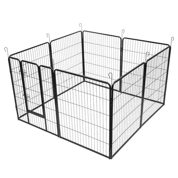 40inch high square tube pet folding fence game area iron wire fence 8 pieces of black tape to open the door
40inch high square tube pet folding fence game area iron wire fence 8 pieces of black tape to open the door