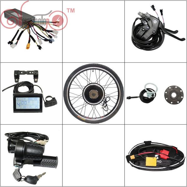 

eu duty conhismotor 36v 48v 1500w ebike conversion kits 20" 24" 26" 29er 28" rear motor wheel lcd display electric bike