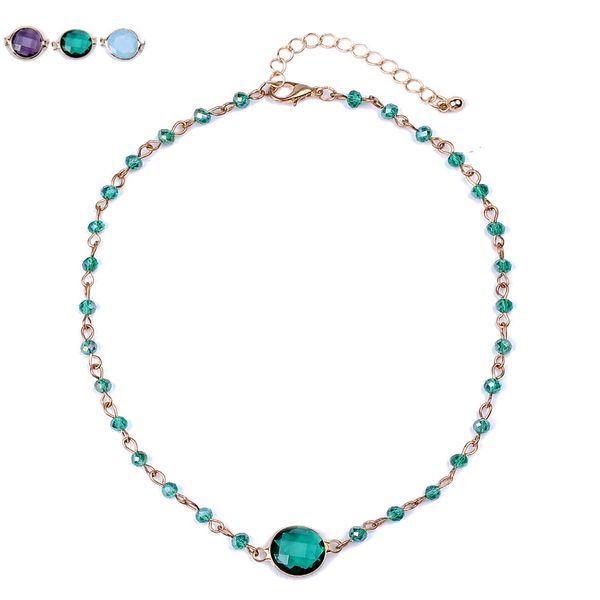 green purple blue color clavicle chain choker necklace fashion gold chain crystal necklace natural stone necklaces with beads, Silver
green purple blue color clavicle chain choker necklace fashion gold chain crystal necklace natural stone necklaces with beads, Silver