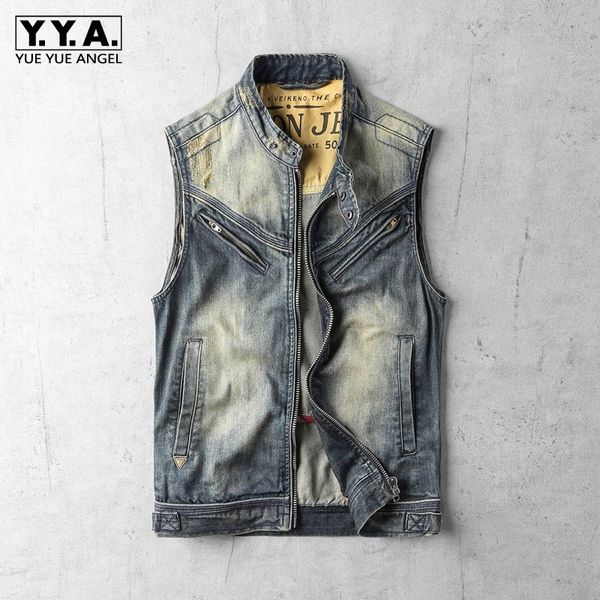 spring summer sleeveless denim coat vest men vintage work zipper jacket street style stand collar slim cowboy biker vest 3xl, Black;white
spring summer sleeveless denim coat vest men vintage work zipper jacket street style stand collar slim cowboy biker vest 3xl, Black;white