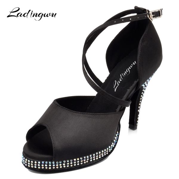 ladingwu new women waterproof platform satin latin dance shoes rhinestone salsa ballroom dance shoes colors apricot/black
ladingwu new women waterproof platform satin latin dance shoes rhinestone salsa ballroom dance shoes colors apricot/black