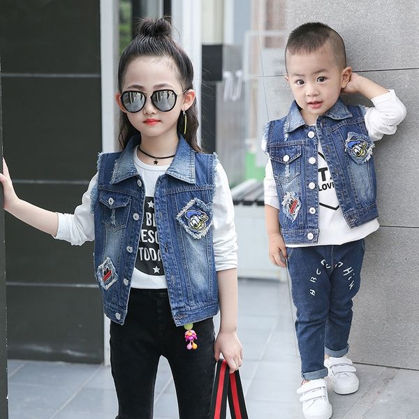 autumn new style children denim waistcoat boy's girls denim jacket denim vest kids waistcoat running jerseys, Black;blue
autumn new style children denim waistcoat boy's girls denim jacket denim vest kids waistcoat running jerseys, Black;blue
