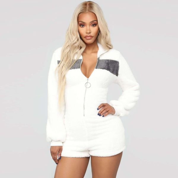 wholesale elegant woman bodysuit patchwork wool winter warm female jumpsuit fashion bandage shorts woman long sleeve teddy, Black;white
wholesale elegant woman bodysuit patchwork wool winter warm female jumpsuit fashion bandage shorts woman long sleeve teddy, Black;white