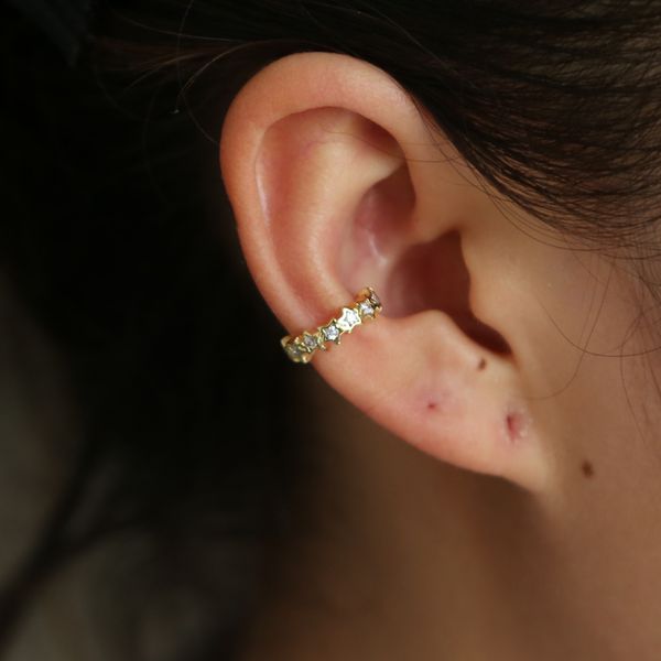 new fashion sweet korea gold color elegant dainty cz star no pierced crystal clip earrings ear cuff for women wrap cute earr, Silver
new fashion sweet korea gold color elegant dainty cz star no pierced crystal clip earrings ear cuff for women wrap cute earr, Silver