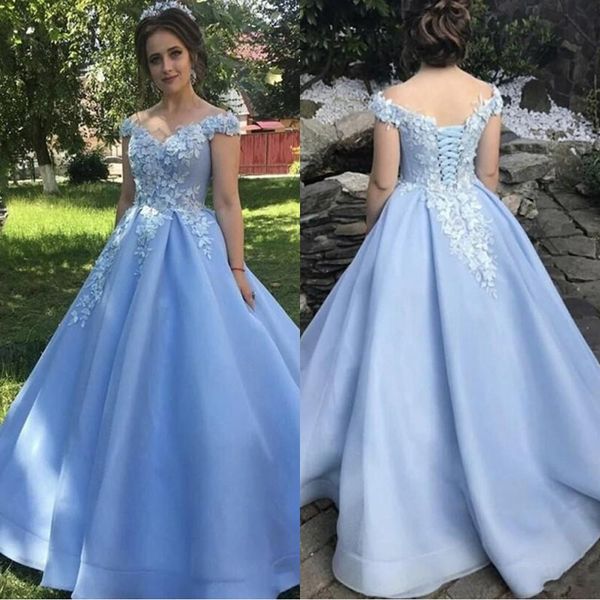 2020 vintage light blue 3d floral flowers quinceanera prom dresses off shoulders princess lace satin ruched sweet 16 dress vastidos de, Blue;red
2020 vintage light blue 3d floral flowers quinceanera prom dresses off shoulders princess lace satin ruched sweet 16 dress vastidos de, Blue;red