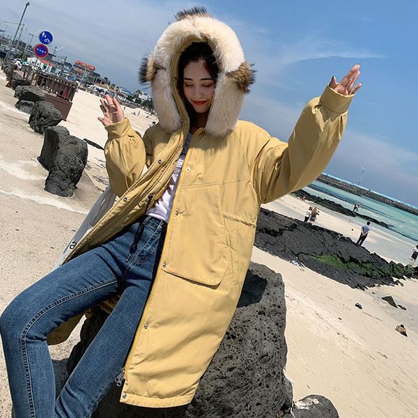 women long wide loose detachable fur collar hooded oversize winter down coat thick warm jacket cotton padded wadded parkas, Black
women long wide loose detachable fur collar hooded oversize winter down coat thick warm jacket cotton padded wadded parkas, Black