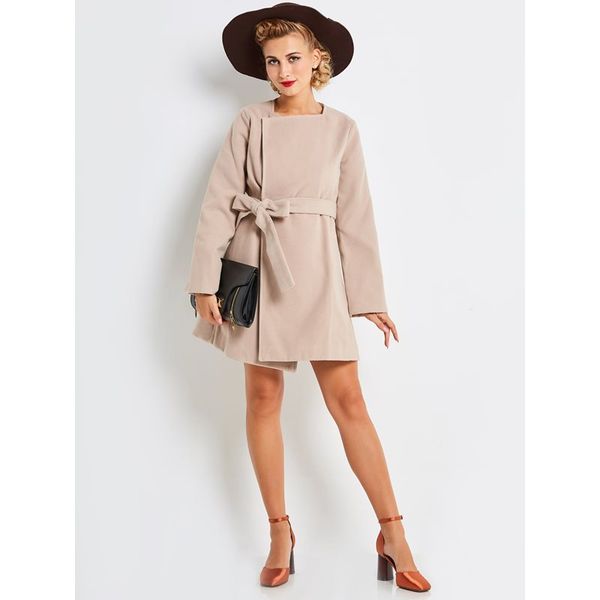 women woolen coats casual elegant spring vintage apricot office lady solid lace up belt female fashion retro preppy overcoats, Black
women woolen coats casual elegant spring vintage apricot office lady solid lace up belt female fashion retro preppy overcoats, Black