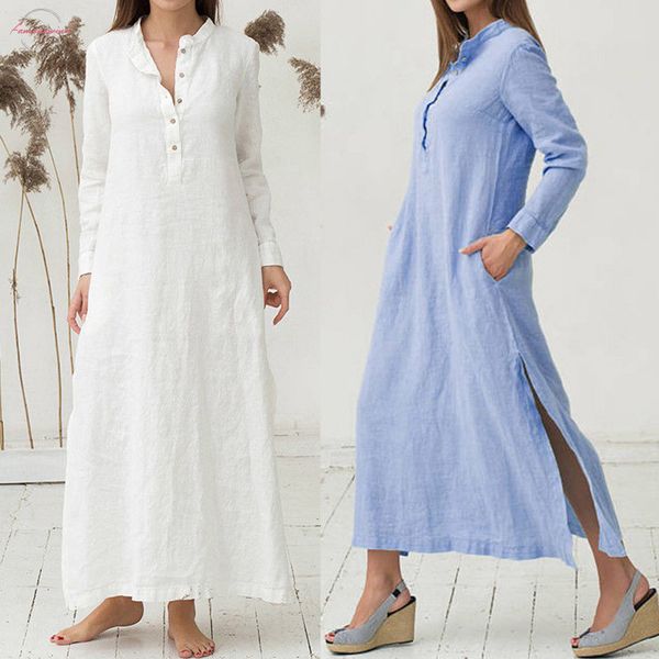 dress womens kaftan cotton long sleeve plain casaul dress oversized maxi long shirt dress women stand casaul summer new, Black;gray
dress womens kaftan cotton long sleeve plain casaul dress oversized maxi long shirt dress women stand casaul summer new, Black;gray