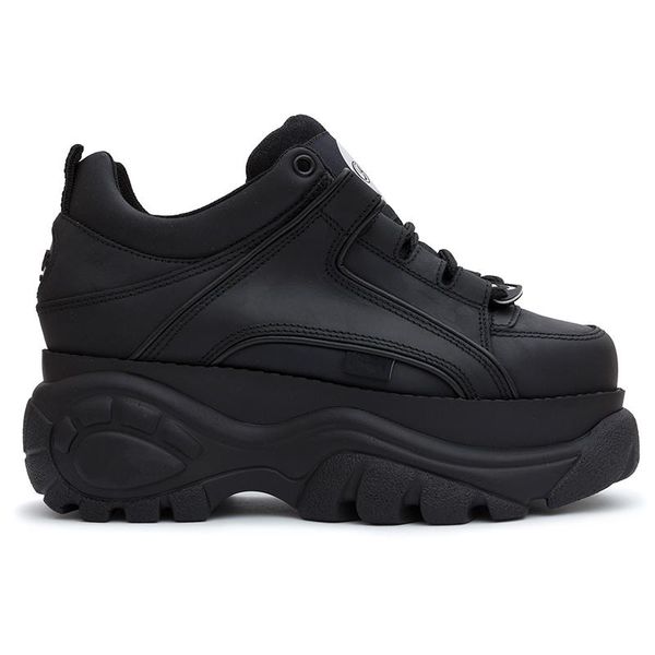 women rubber/leather/polyester dad shoes original factory buffalo black 1339 platform sneakers, Black;white
women rubber/leather/polyester dad shoes original factory buffalo black 1339 platform sneakers, Black;white