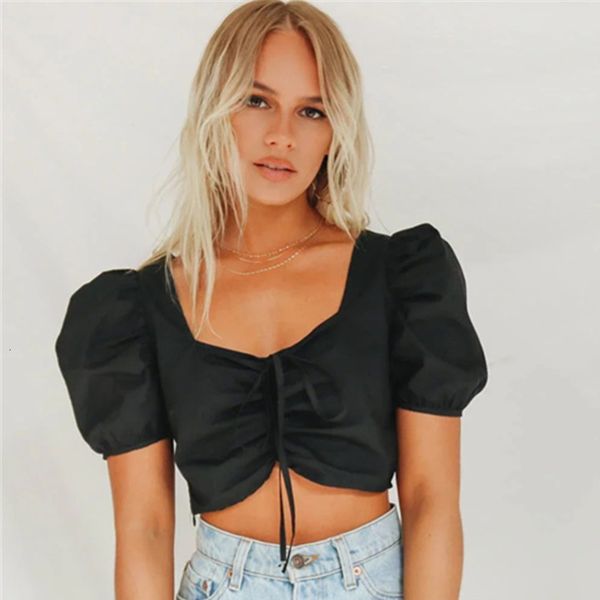 deat 2020 spring summer short puff sleeve square collar dew navel cropped blouse women mh457, White
deat 2020 spring summer short puff sleeve square collar dew navel cropped blouse women mh457, White