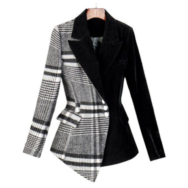 fashion plaid woolen suit spring new professional retro plaid velvet business small suit short jacket female women blazers women, White;black
fashion plaid woolen suit spring new professional retro plaid velvet business small suit short jacket female women blazers women, White;black