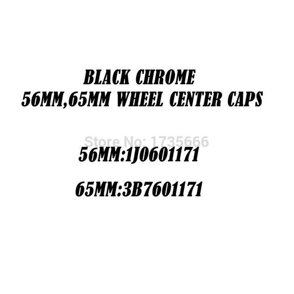 

4pcs/lot 56mm 65mm car wheel center hub cap covers fits for vw 1j0601171 ,3b7601171