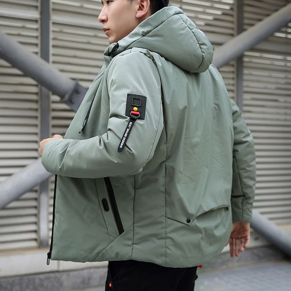 men winter puffer jacket clothing 2019 cotton hood wide waist zipper canvas long coat slim fit parka utility clothes, Black
men winter puffer jacket clothing 2019 cotton hood wide waist zipper canvas long coat slim fit parka utility clothes, Black
