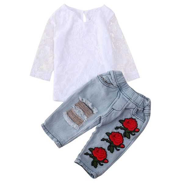 newborn infant baby girls clothes set lace flower shirt+pants outfits sets winter clothes for children kids clothing 1n5, White
newborn infant baby girls clothes set lace flower shirt+pants outfits sets winter clothes for children kids clothing 1n5, White