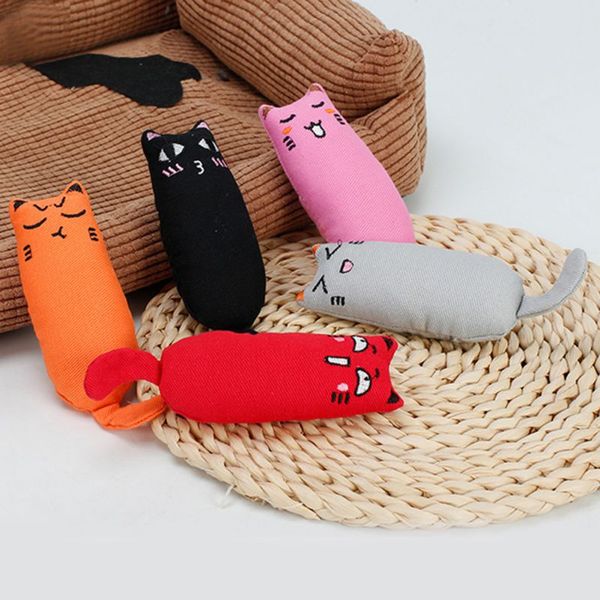 

1pcs cat toy cute interactive fancy pets teeth grinding catnip toys thumb bite cat mint scratcher chewing toys