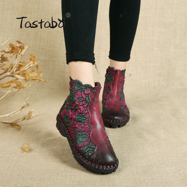 tastabo folk style boots genuine leather ankle shoes vintage mom women shoes handmade boots for women, Black
tastabo folk style boots genuine leather ankle shoes vintage mom women shoes handmade boots for women, Black