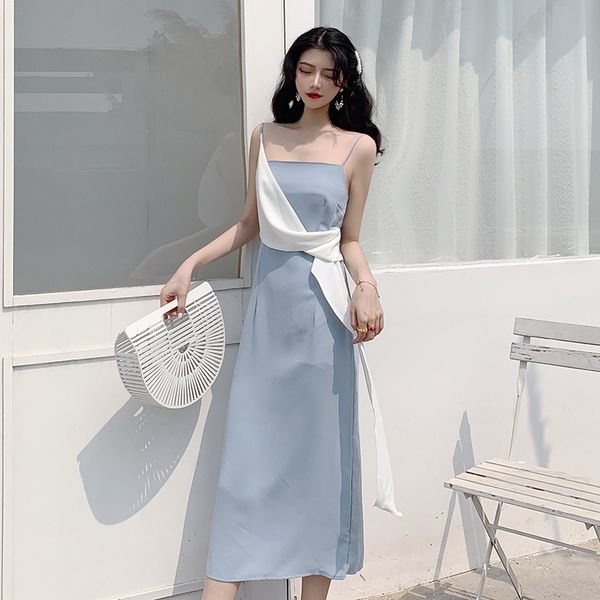 summer sling dresses simple elegant sweet color block patchwork dress women girls straight dress, Black;gray
summer sling dresses simple elegant sweet color block patchwork dress women girls straight dress, Black;gray