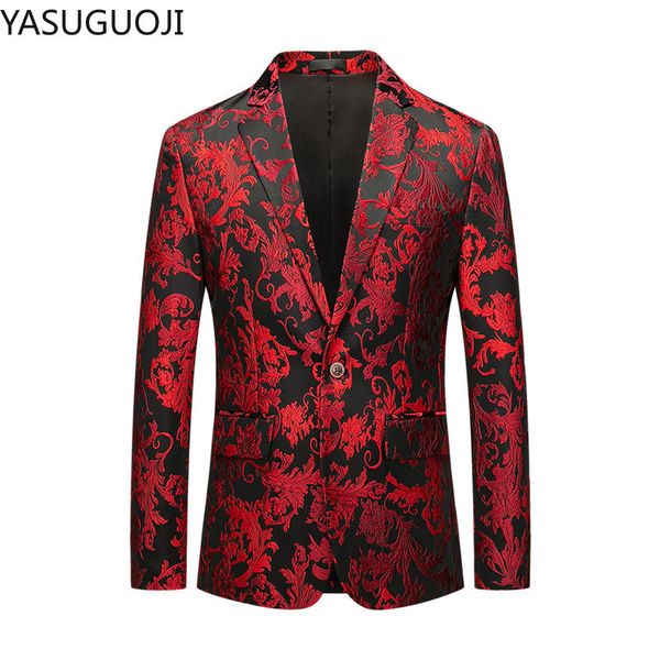 yasuguoji men's fashion boutique high-end brand party casual blazer coat mens red floral slim business suit blazer jacket men, White;black
yasuguoji men's fashion boutique high-end brand party casual blazer coat mens red floral slim business suit blazer jacket men, White;black
