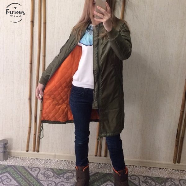 autumn winter female for bomber jacket womens windbreaker female bombs casual long black army green outerwear coats, Black;brown
autumn winter female for bomber jacket womens windbreaker female bombs casual long black army green outerwear coats, Black;brown