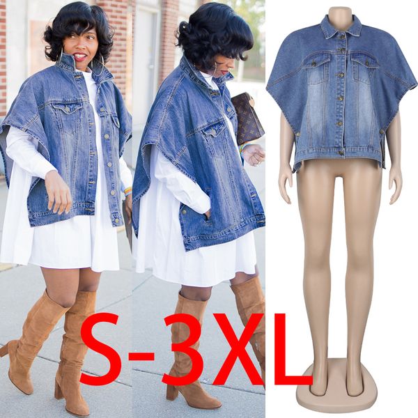 yooneedi 2019 autumn design casual plus size women denim jacket solid turn-down collar batwing sleeve ladies outwear wny-001, Black
yooneedi 2019 autumn design casual plus size women denim jacket solid turn-down collar batwing sleeve ladies outwear wny-001, Black