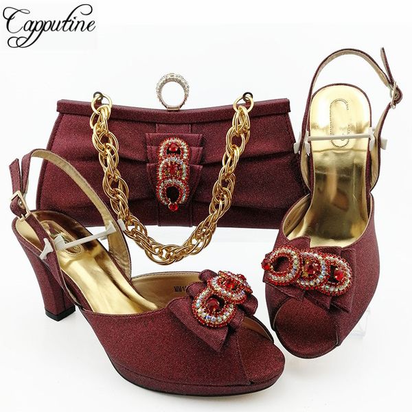 graceful wine high heel sandal shoes and handbag sets for party mm1096 heel height 8.5cm, Black
graceful wine high heel sandal shoes and handbag sets for party mm1096 heel height 8.5cm, Black