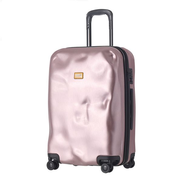 

Новая мода итальянский оригинальность повреждения прокатки багажа женщины тележка 20/28 дюймов интернат коробка ПК ABS чемоданы дорожная сумка багажник