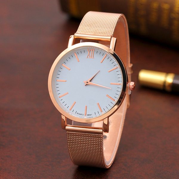 two needle mesh belt watch with explosive bar nail scale women's watch wire belt ultra-thin women's, Slivery;brown
two needle mesh belt watch with explosive bar nail scale women's watch wire belt ultra-thin women's, Slivery;brown