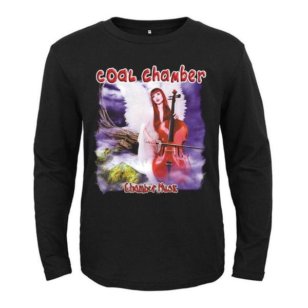 bloodhoof coal chamber industrial metals heavy metal cotton long sleeve t-shirt, White;black