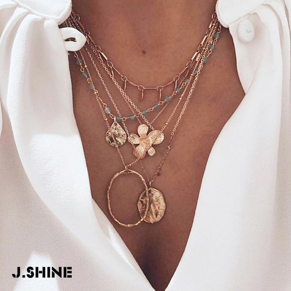 jshine bohemian bead chain geometric hollow oval flowers water drop pendant necklace for women gold color metal fashion jewelry, Silver
jshine bohemian bead chain geometric hollow oval flowers water drop pendant necklace for women gold color metal fashion jewelry, Silver
